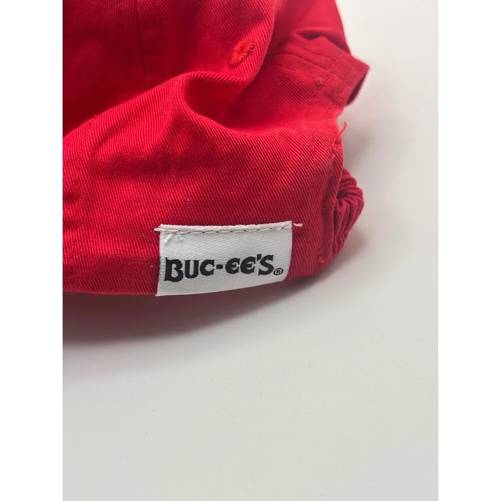 Buc-ee's Youth Red Beaver Mascot Baseball Cap UPF 50+ Cotton Hat BUCFCE YTH